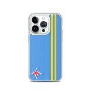 Coque iphone drapeau aruba souple antichoc transparente