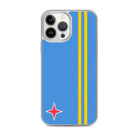 Coque iphone drapeau aruba souple antichoc transparente