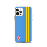 Coque iphone drapeau aruba souple antichoc transparente