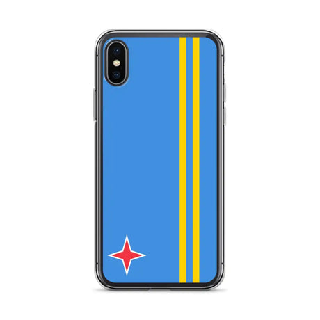 Coque iphone drapeau aruba souple antichoc transparente