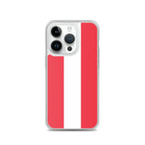 Coque iphone drapeau autriche souple antichoc transparente