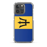 Coque iphone drapeau barbade souple antichoc transparente