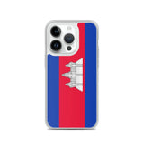 Coque iphone drapeau cambodge souple antichoc transparente