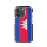 Coque iphone drapeau cambodge souple antichoc transparente
