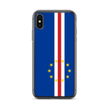 Coque iphone drapeau cap-vert souple antichoc transparente