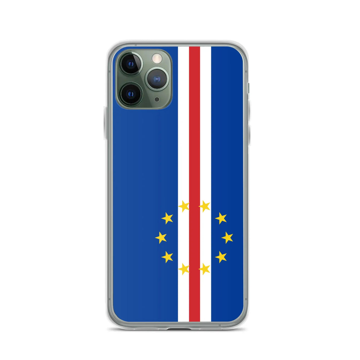 Coque iphone drapeau cap-vert souple antichoc transparente