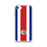 Coque iphone drapeau costa rica souple antichoc transparente