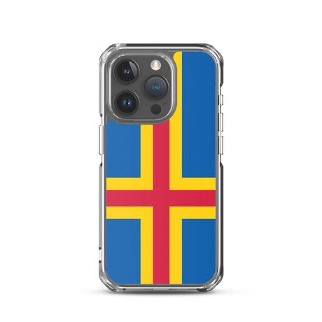 Coque iphone drapeau d’åland souple résistante antichoc