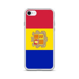 Coque iphone drapeau d’andorre souple antichoc transparente