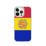 Coque iphone drapeau d’andorre souple antichoc transparente