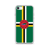 Coque iphone drapeau dominique souple antichoc transparente