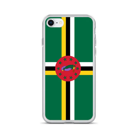 Coque iphone drapeau dominique souple antichoc transparente