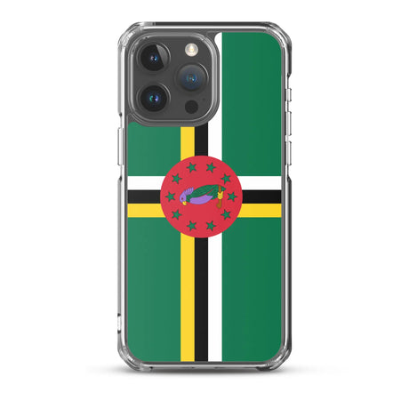 Coque iphone drapeau dominique souple antichoc transparente