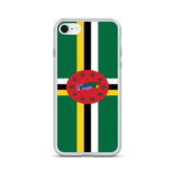 Coque iphone drapeau dominique souple antichoc transparente