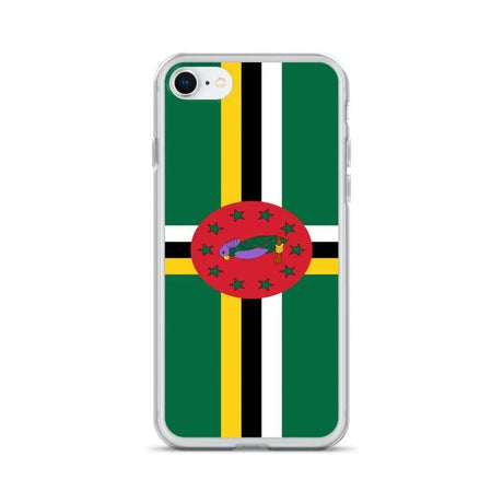 Coque iphone drapeau dominique souple antichoc transparente