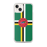 Coque iphone drapeau dominique souple antichoc transparente