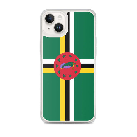 Coque iphone drapeau dominique souple antichoc transparente