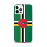 Coque iphone drapeau dominique souple antichoc transparente