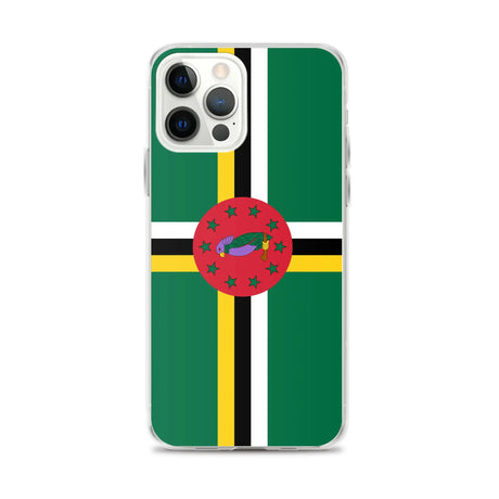 Coque iphone drapeau dominique souple antichoc transparente
