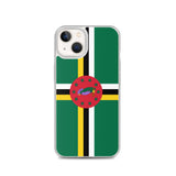 Coque iphone drapeau dominique souple antichoc transparente