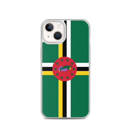 Coque iphone drapeau dominique souple antichoc transparente