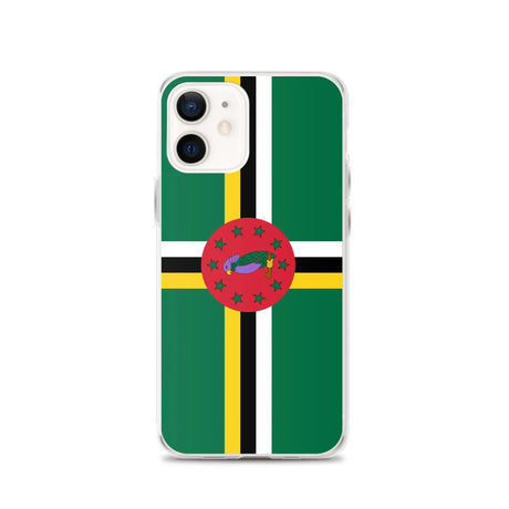 Coque iphone drapeau dominique souple antichoc transparente