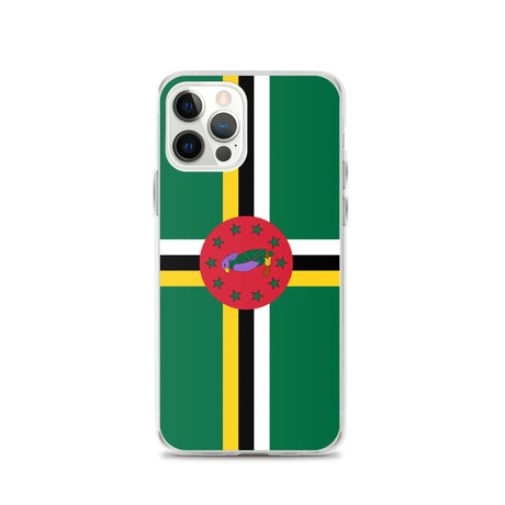 Coque iphone drapeau dominique souple antichoc transparente