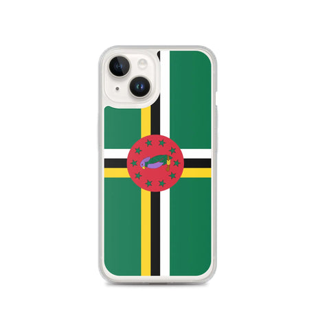 Coque iphone drapeau dominique souple antichoc transparente