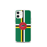 Coque iphone drapeau dominique souple antichoc transparente
