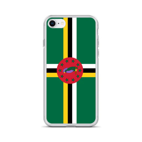 Coque iphone drapeau dominique souple antichoc transparente