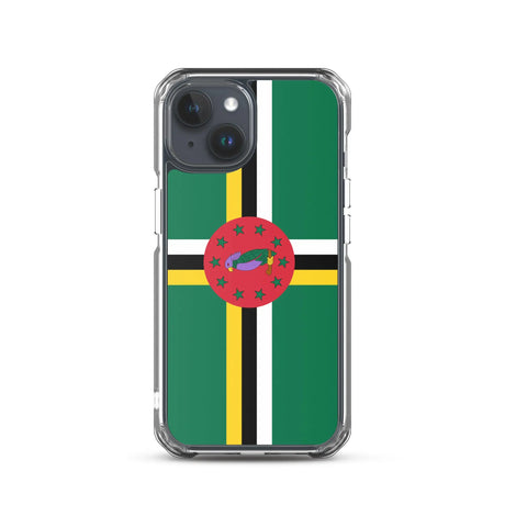 Coque iphone drapeau dominique souple antichoc transparente