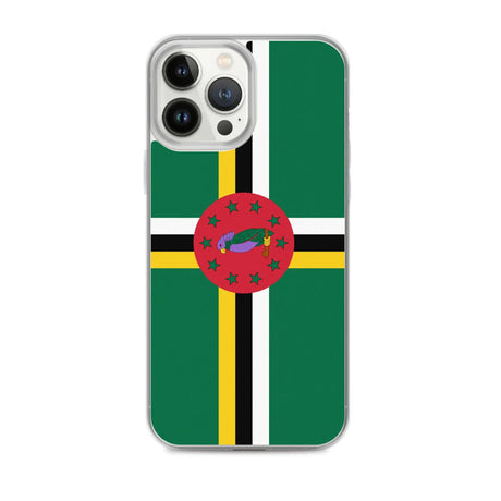 Coque iphone drapeau dominique souple antichoc transparente