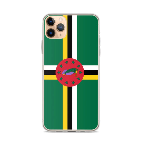 Coque iphone drapeau dominique souple antichoc transparente