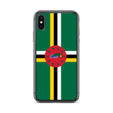 Coque iphone drapeau dominique souple antichoc transparente