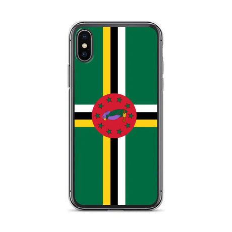 Coque iphone drapeau dominique souple antichoc transparente
