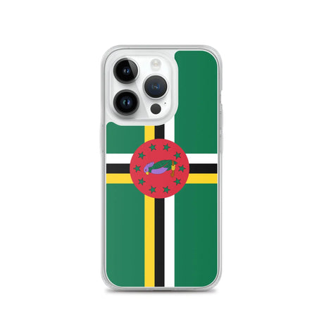 Coque iphone drapeau dominique souple antichoc transparente