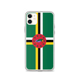 Coque iphone drapeau dominique souple antichoc transparente