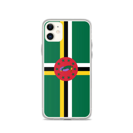 Coque iphone drapeau dominique souple antichoc transparente
