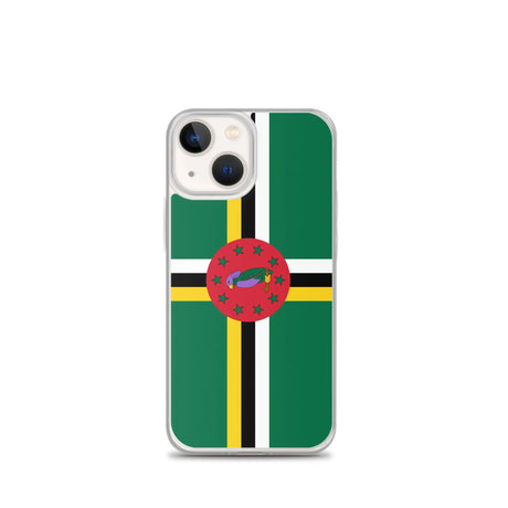 Coque iphone drapeau dominique souple antichoc transparente