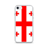 Coque iphone drapeau géorgie souple antichoc transparente