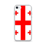 Coque iphone drapeau géorgie souple antichoc transparente