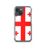 Coque iphone drapeau géorgie souple antichoc transparente