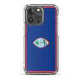 Coque iphone drapeau guam souple antichoc transparente