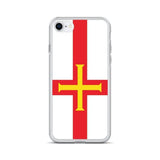 Coque iphone drapeau guernesey souple antichoc transparente