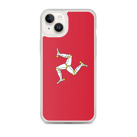 Coque iphone drapeau île de man souple antichoc transparente