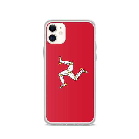 Coque iphone drapeau île de man souple antichoc transparente