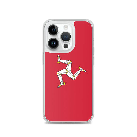 Coque iphone drapeau île de man souple antichoc transparente