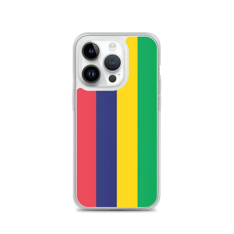 Coque iphone drapeau île maurice souple antichoc transparente