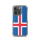 Coque iphone drapeau islande souple antichoc transparente