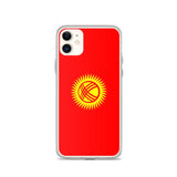 Coque iphone drapeau kirghizistan souple antichoc transparente
